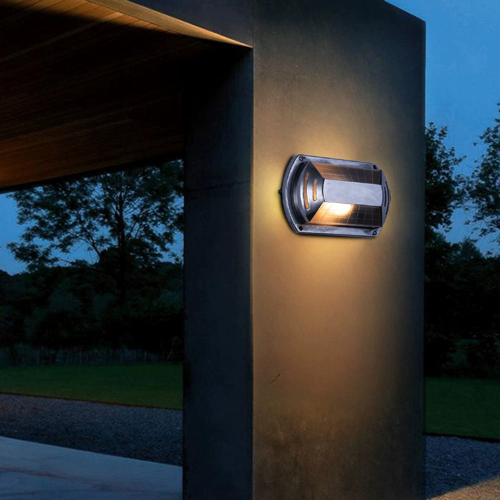 Ray Lámpara de Pared Geométrica de Metal y Vidrio para Exterior