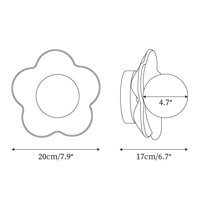 Petalia aplique de pared