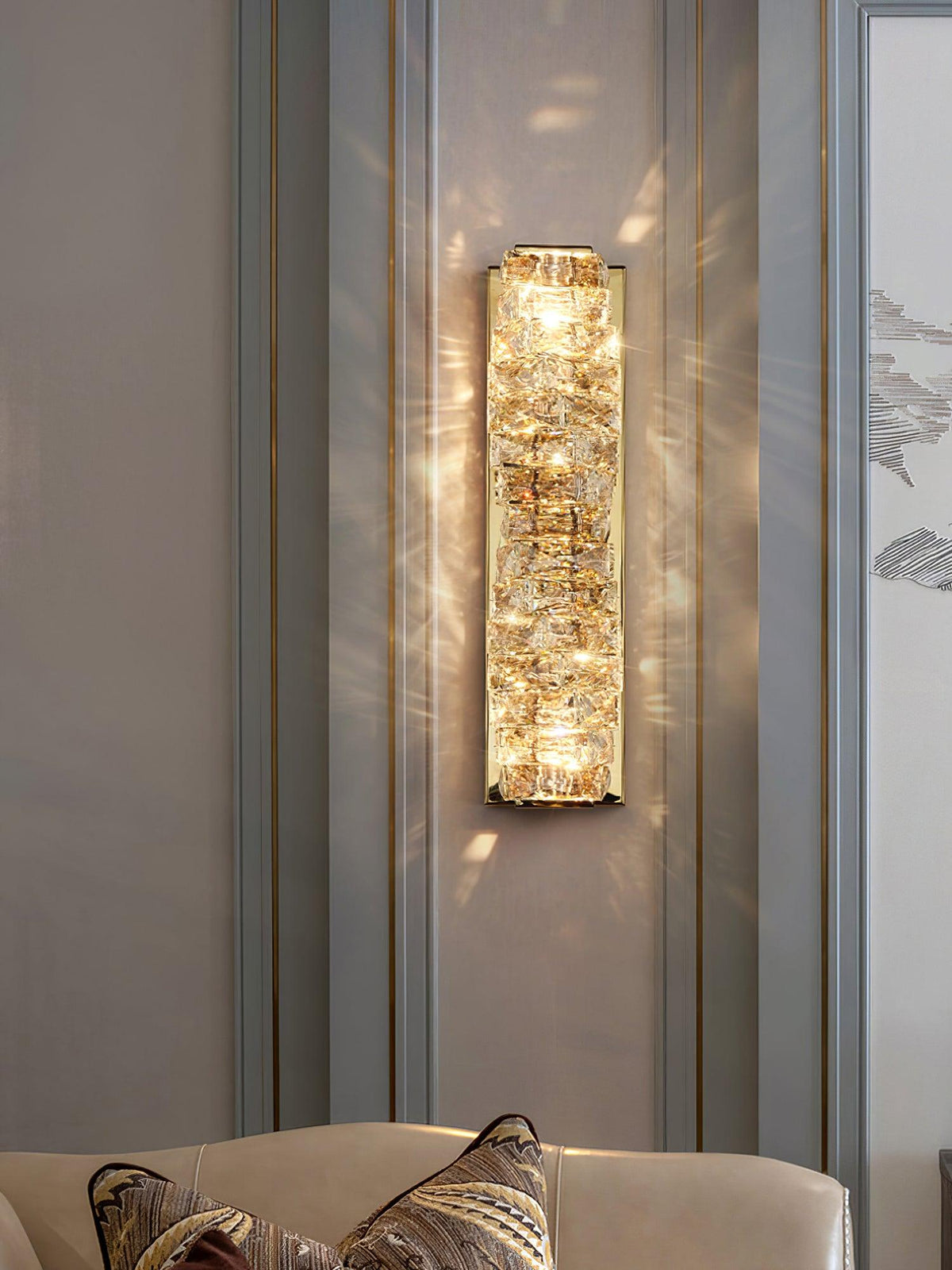 Ilvelia aplique de pared de lujo con cristal