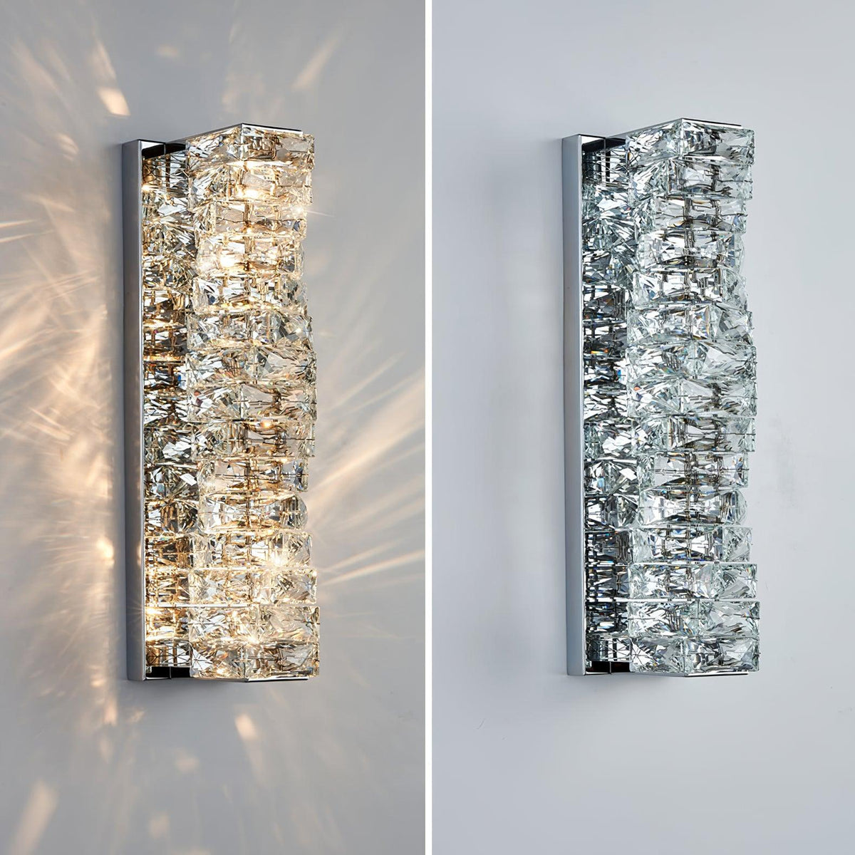 Ilvelia aplique de pared de lujo con cristal