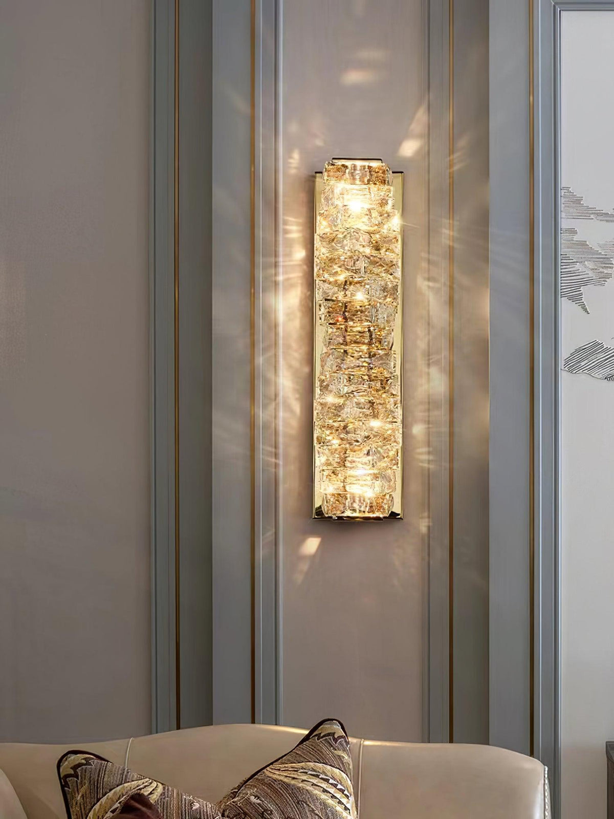 Ilvelia aplique de pared de lujo con cristal