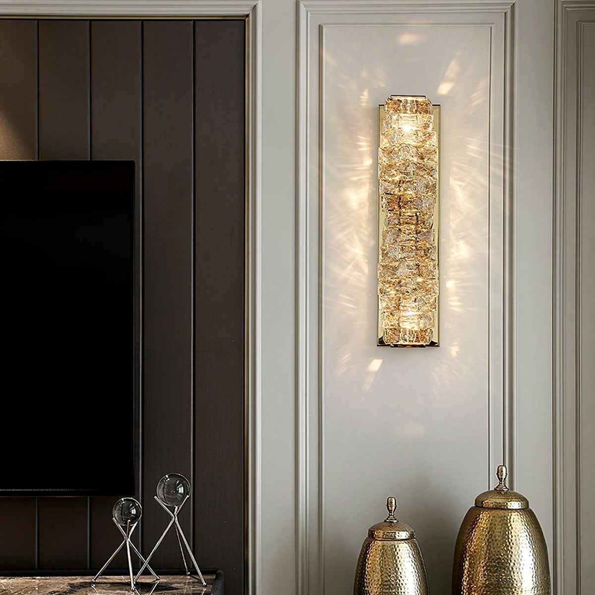 Ilvelia aplique de pared de lujo con cristal