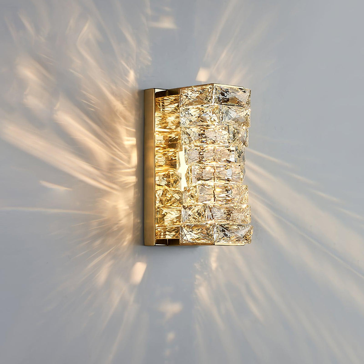 Ilvelia aplique de pared de lujo con cristal