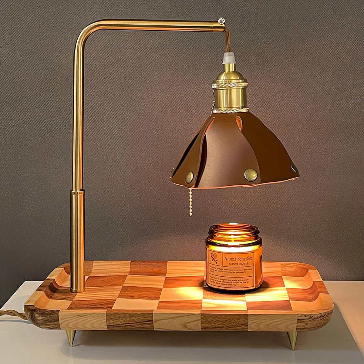 Elvaniella lámpara de mesa moderna de madera