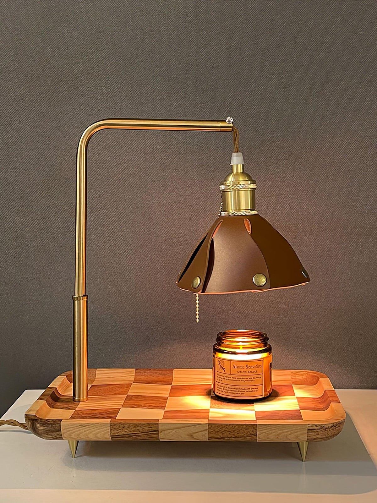 Elvaniella lámpara de mesa moderna de madera