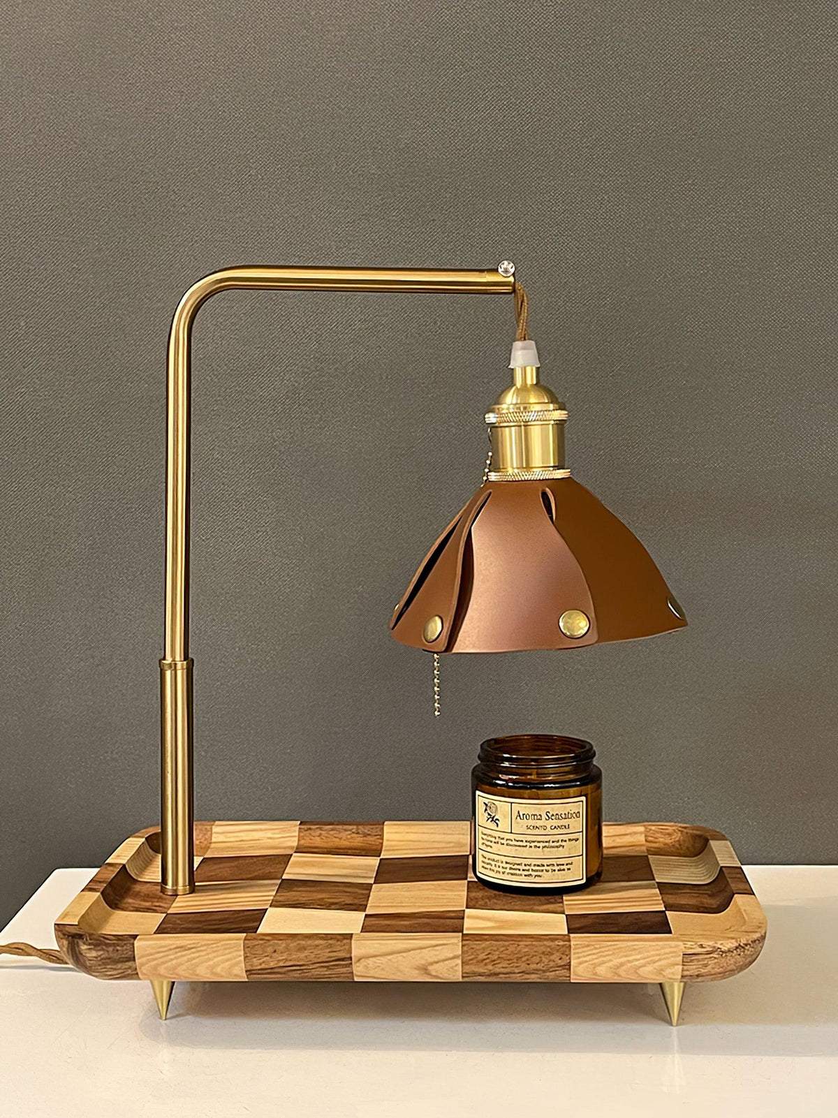 Elvaniella lámpara de mesa moderna de madera