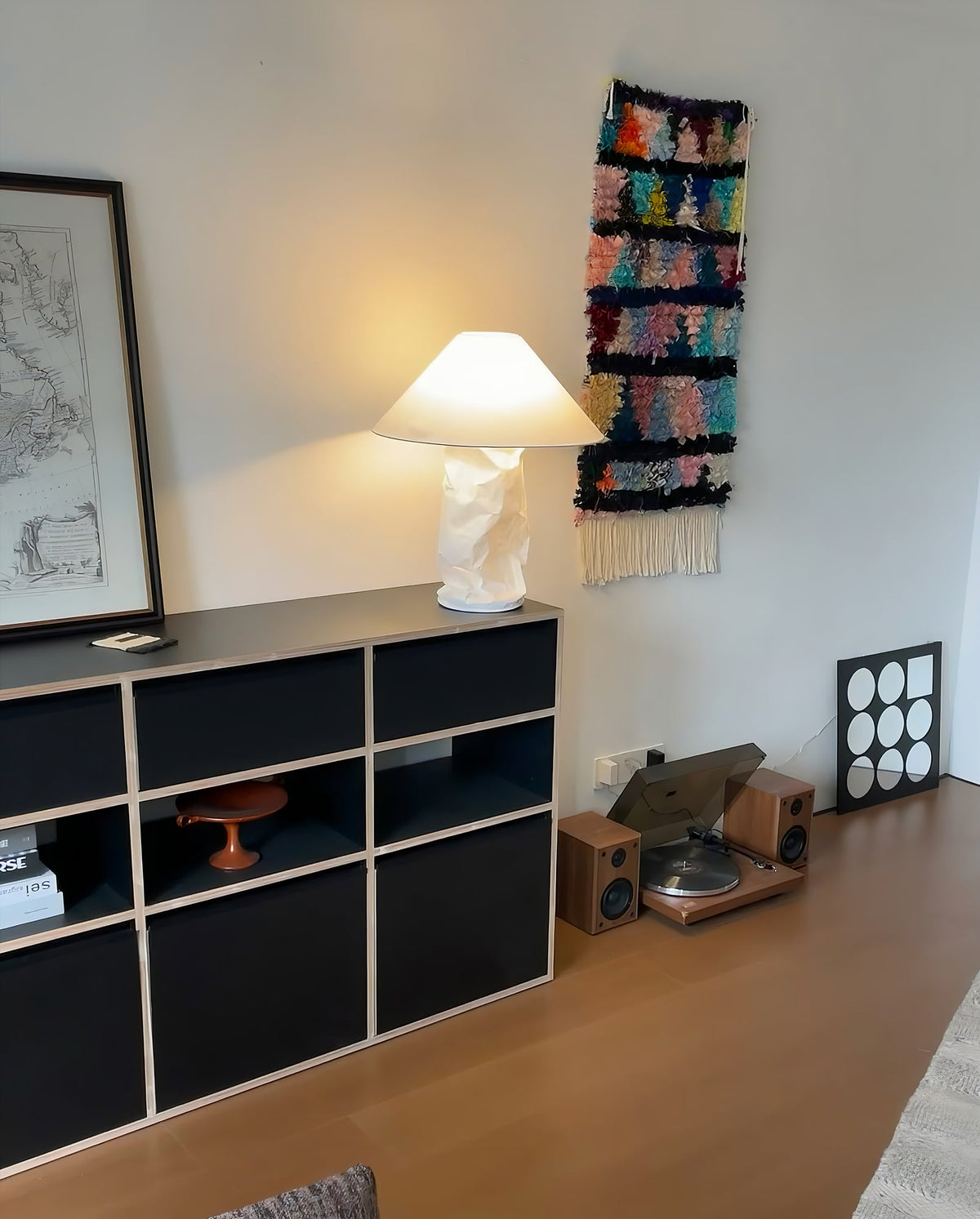 Lalemu lámpara de mesa artística de papel