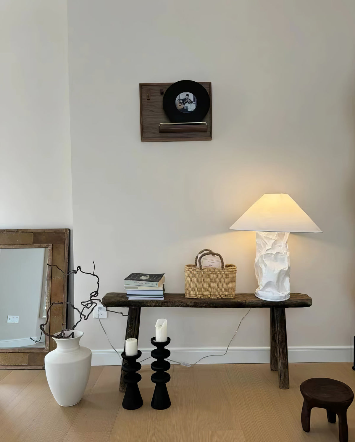 Lalemu lámpara de mesa artística de papel