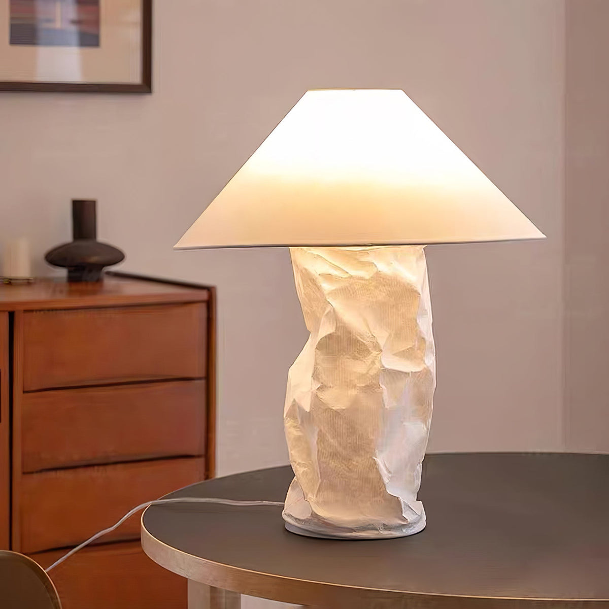 Lalemu lámpara de mesa artística de papel