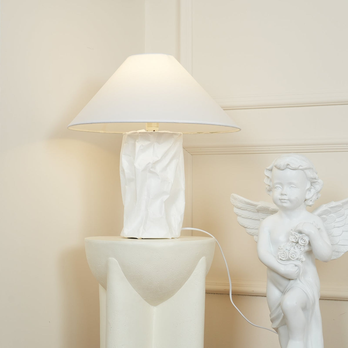 Lalemu lámpara de mesa artística de papel