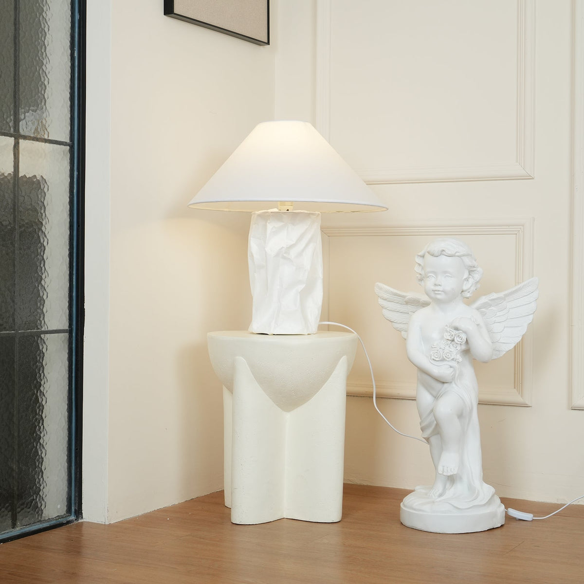 Lalemu lámpara de mesa artística de papel