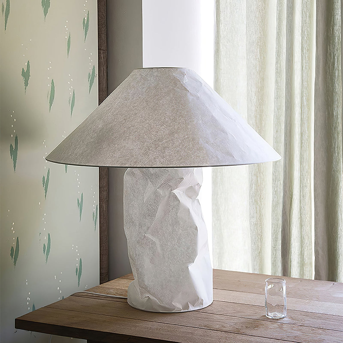 Lalemu lámpara de mesa artística de papel