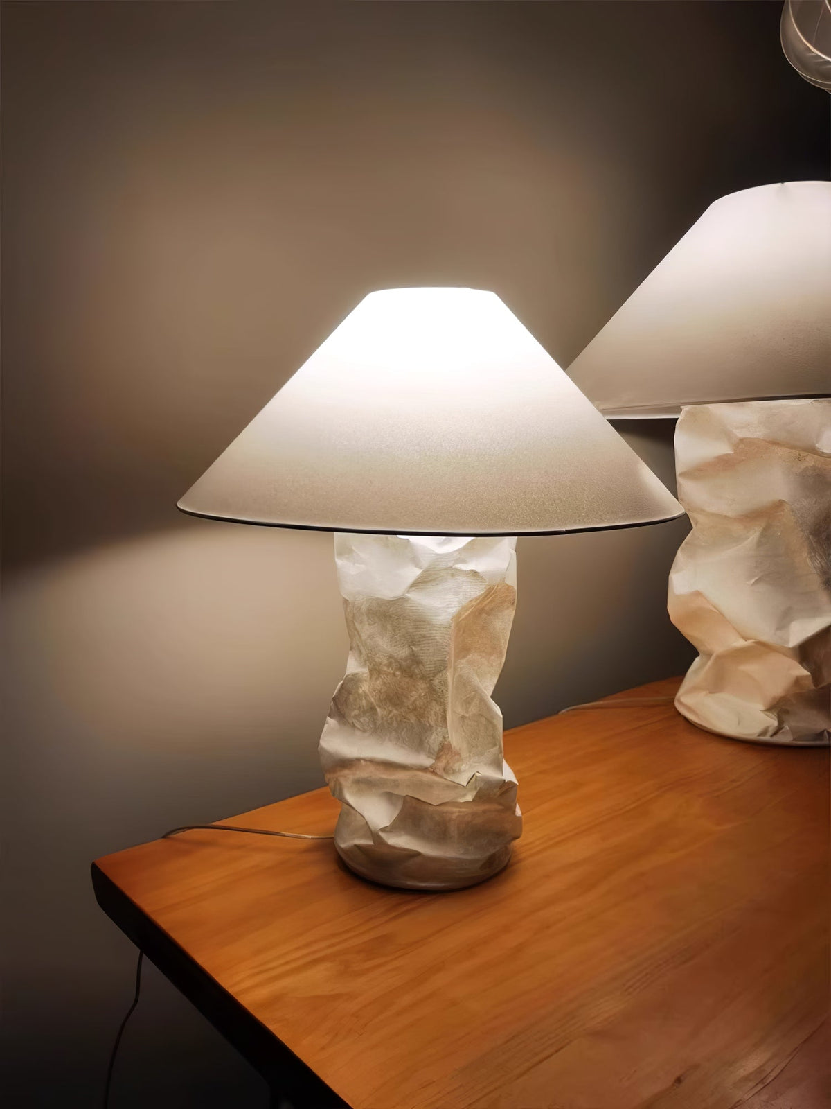 Lalemu lámpara de mesa artística de papel