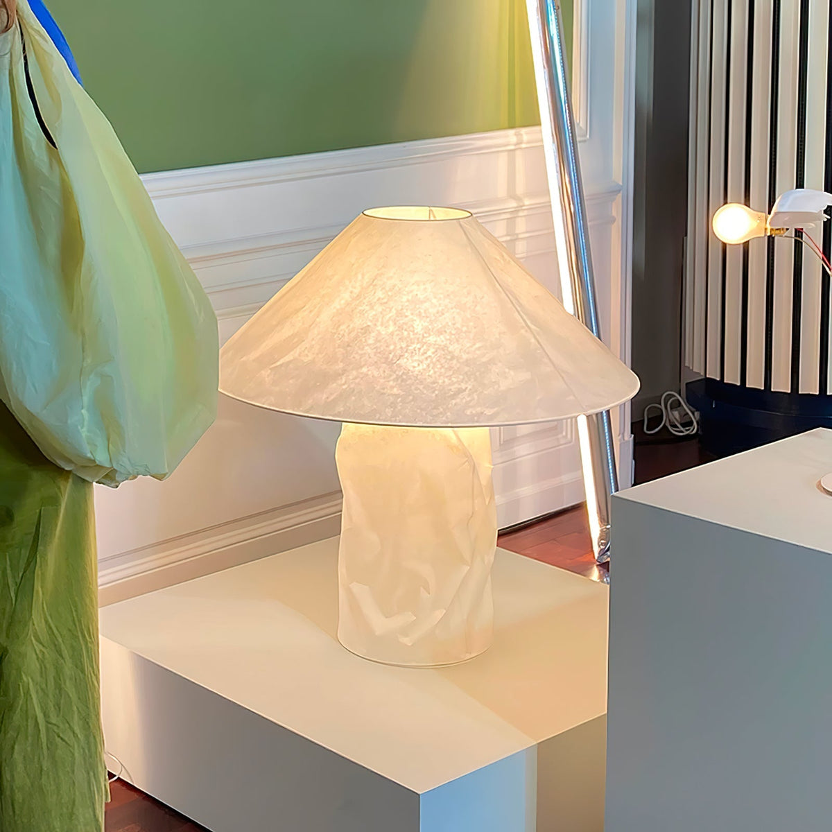 Lalemu lámpara de mesa artística de papel