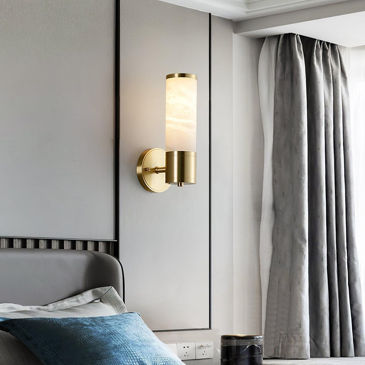 Tira aplique de pared minimalista alabastro