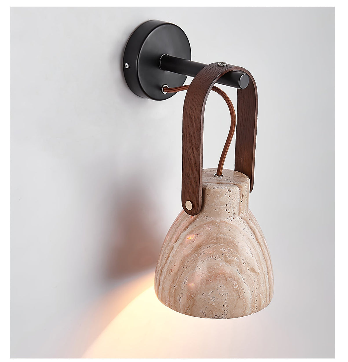 Tarix aplique de pared de farol en travertino
