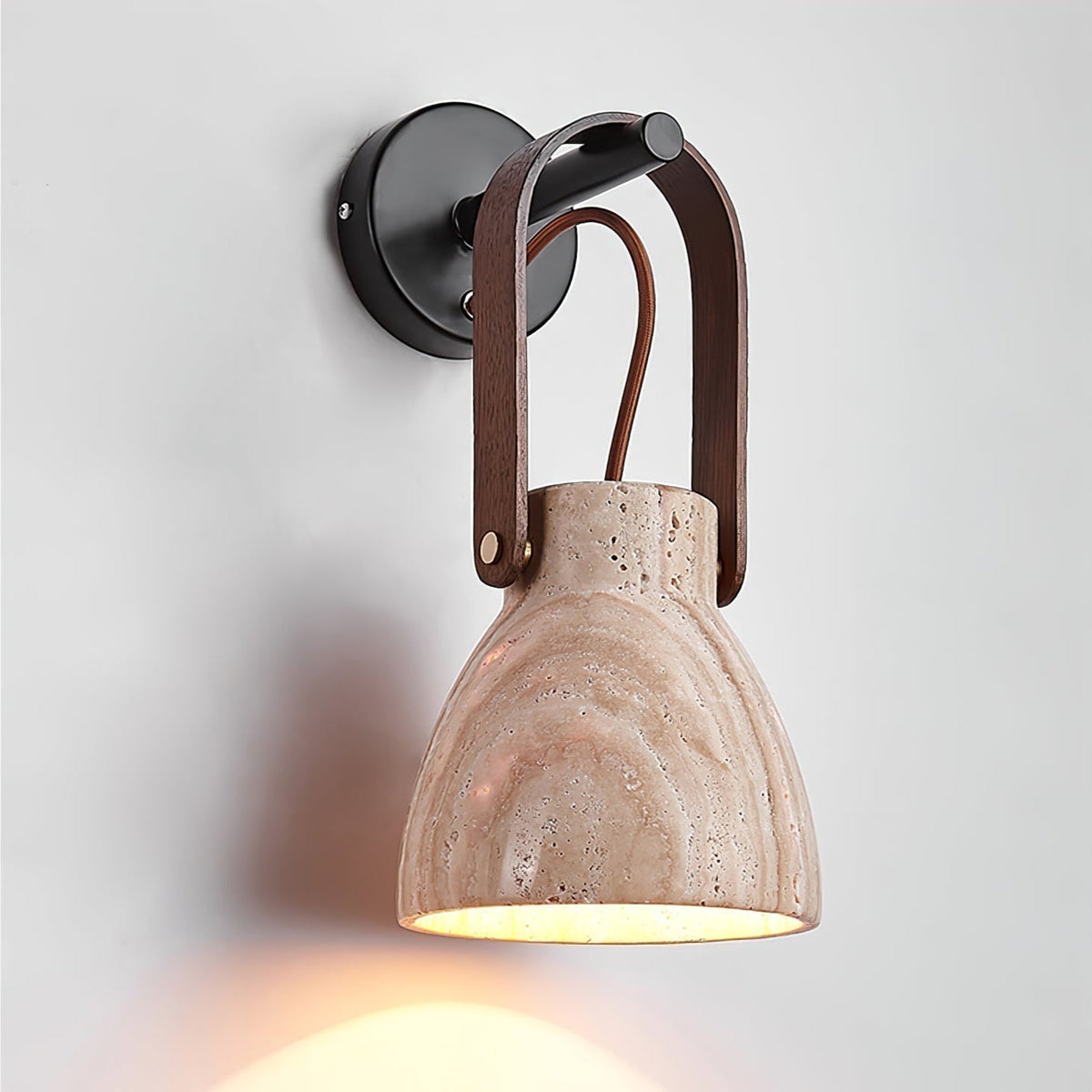 Tarix aplique de pared de farol en travertino
