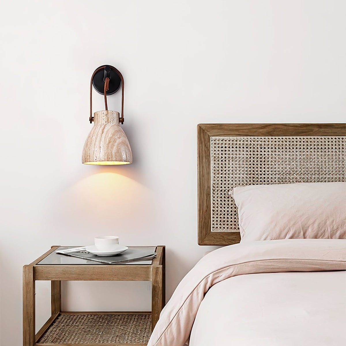 Tarix aplique de pared de farol en travertino