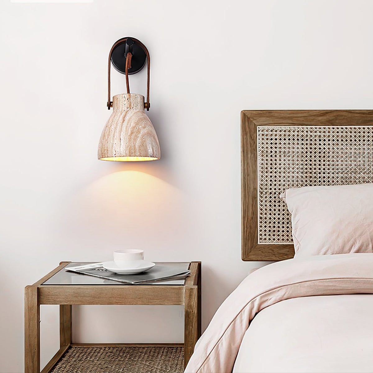 Tarix aplique de pared de farol en travertino