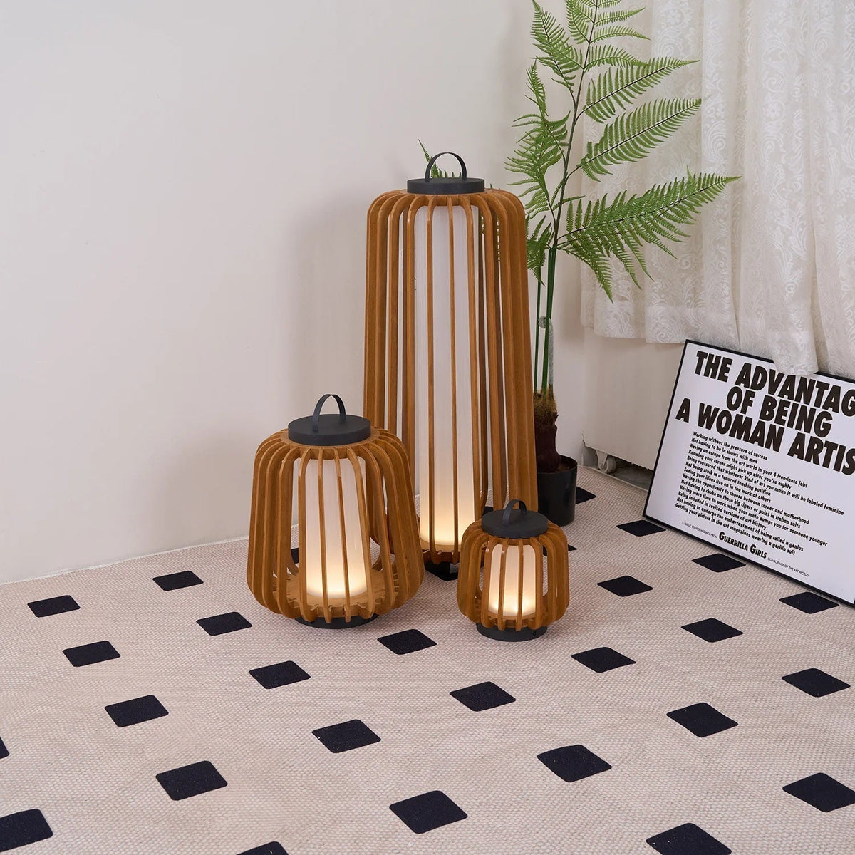 Fern lámpara de mesa
