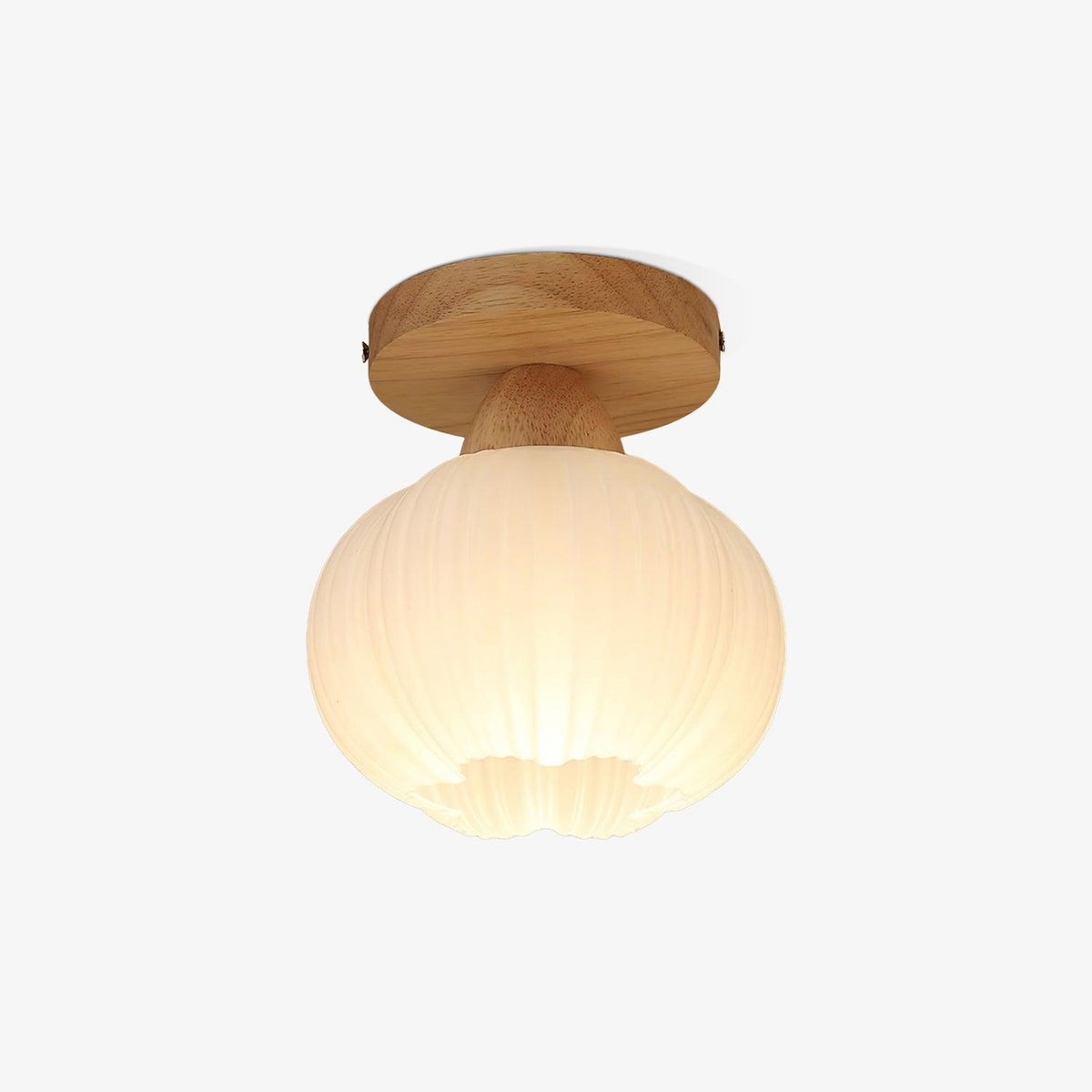 Dura lámpara de techo grande bolsa de flor de madera