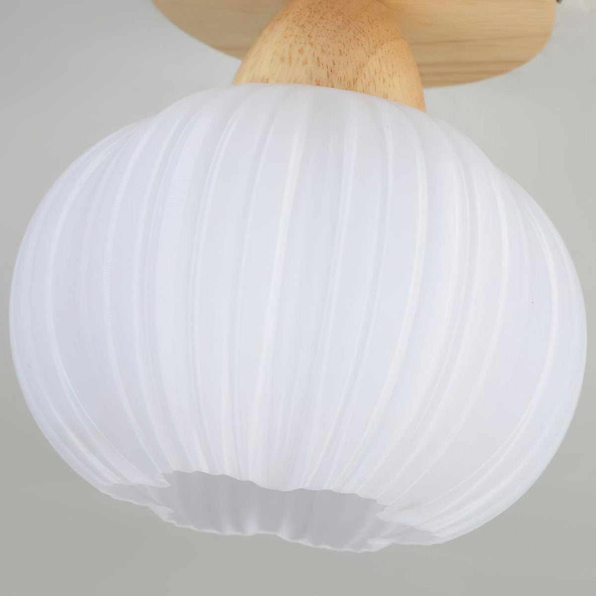 Dura lámpara de techo grande bolsa de flor de madera