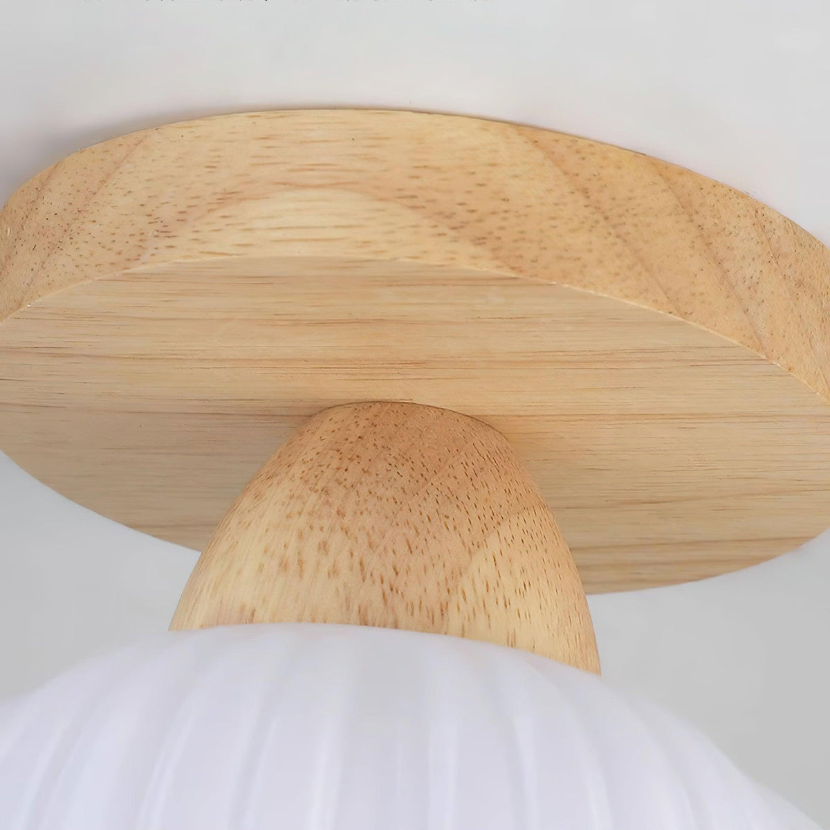 Dura lámpara de techo grande bolsa de flor de madera