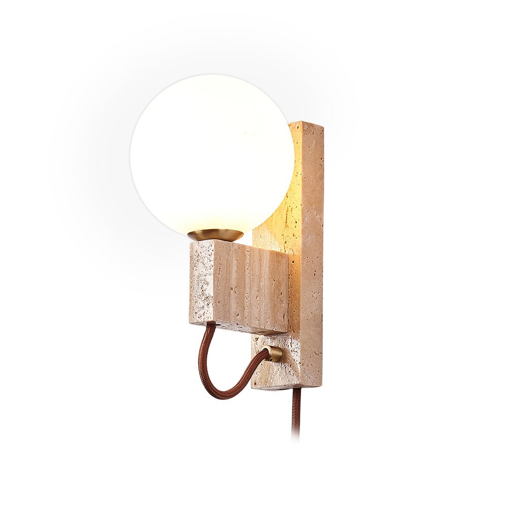 Talt aplique de pared Globo-travertino