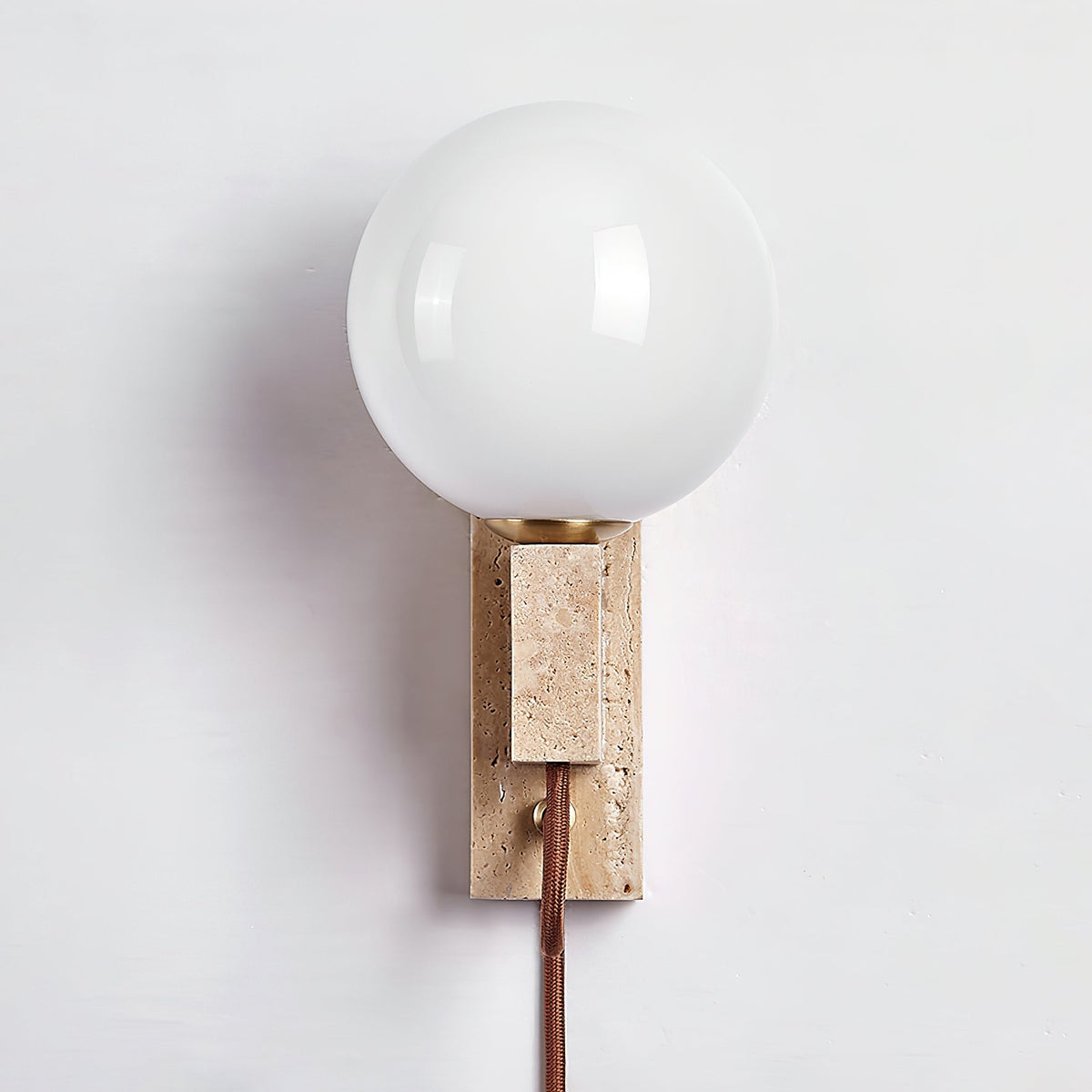 Talt aplique de pared Globo-travertino