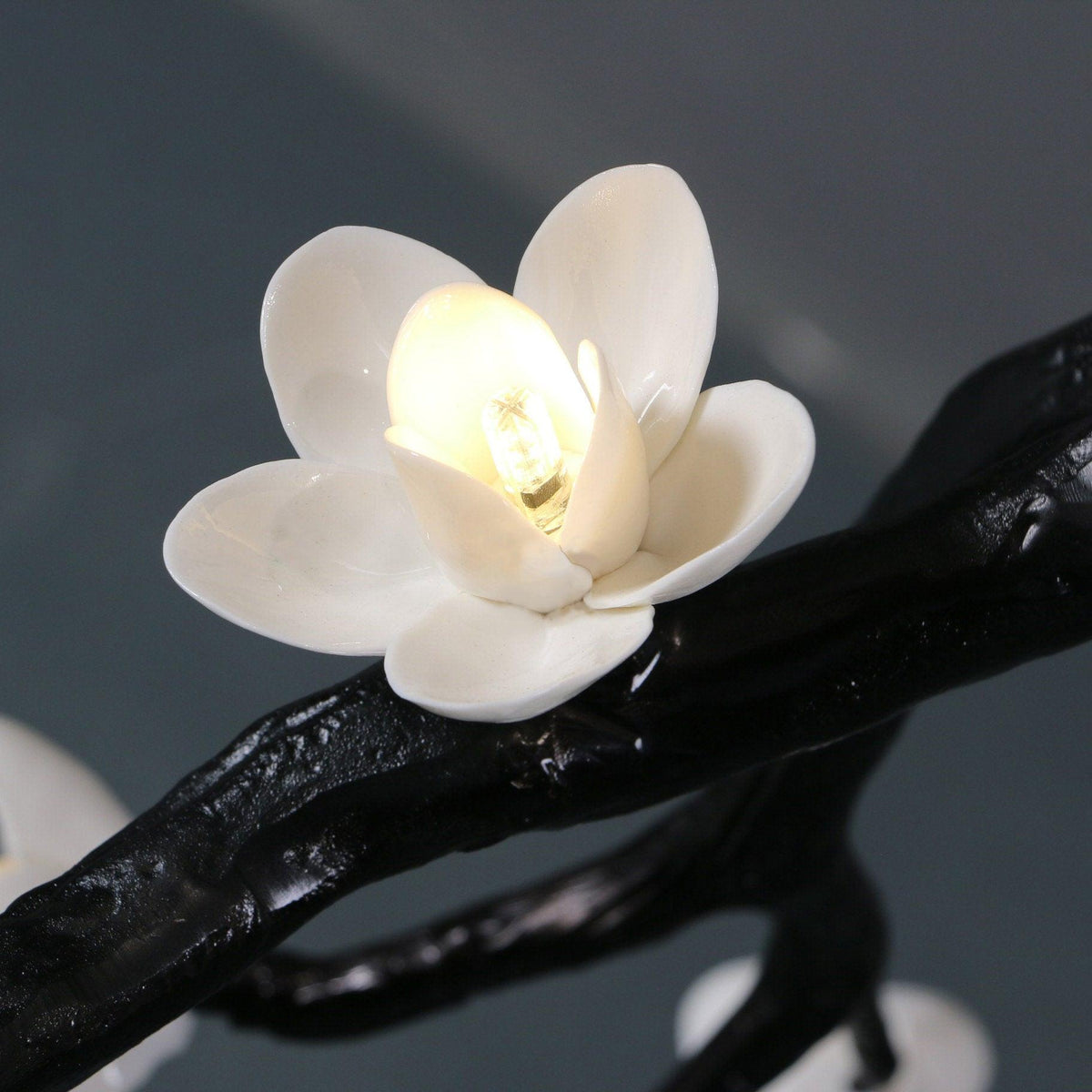 Rae lámpara de araña negra rama flor