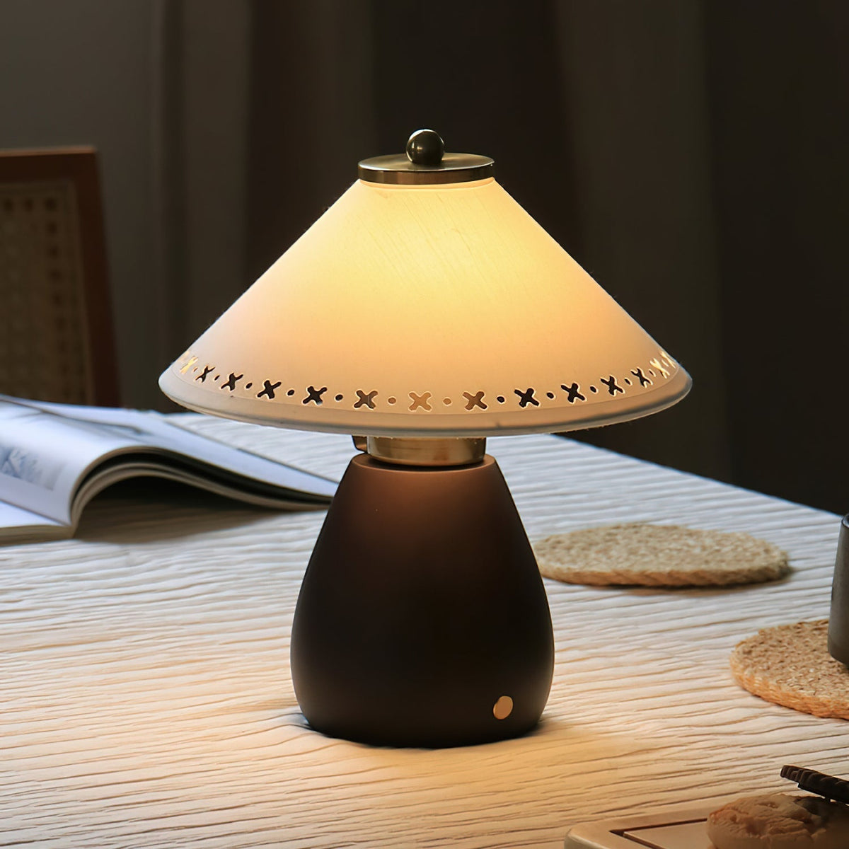 Moire lámpara de mesa