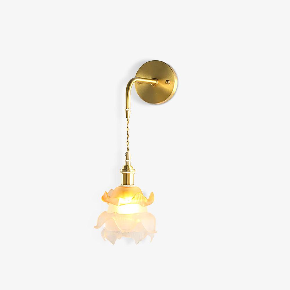 Amarira aplique de pared de latón y vidrio Premium elegancia