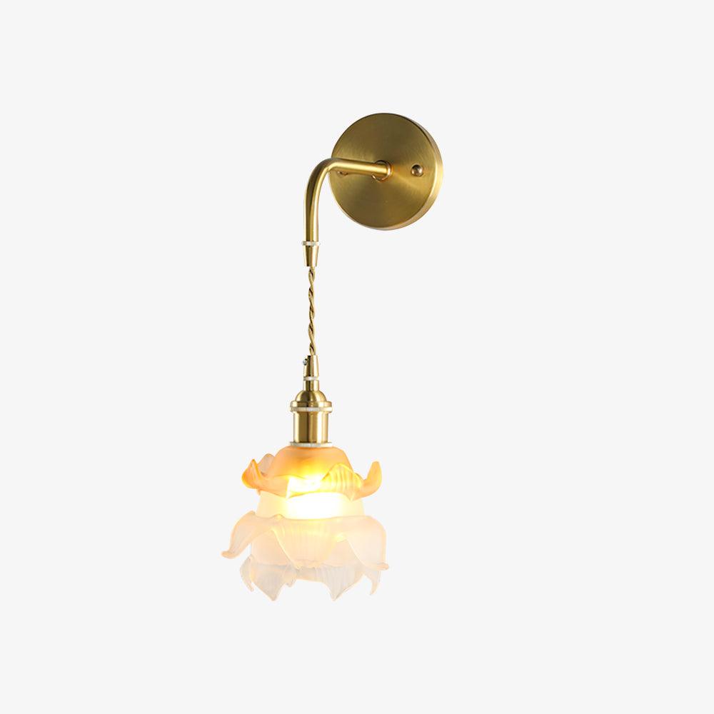 Amarira aplique de pared de latón y vidrio Premium elegancia