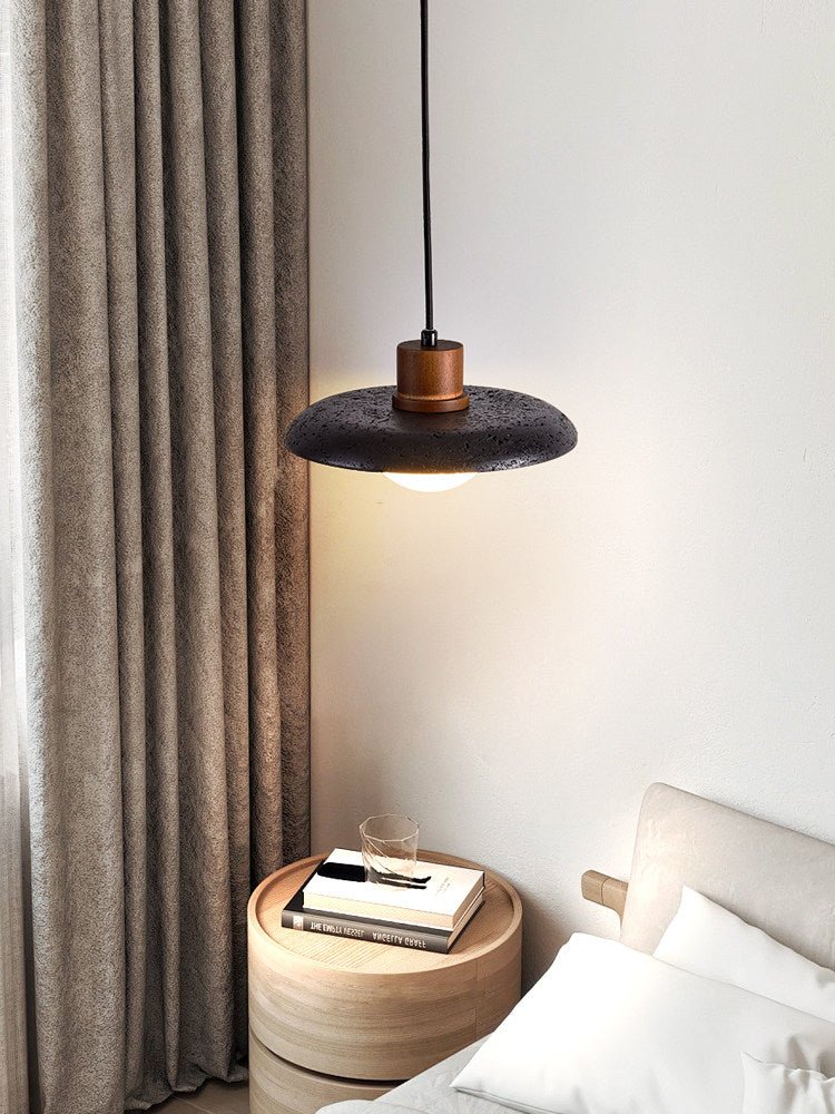 Podve lámpara colgante travertino negro minimalista