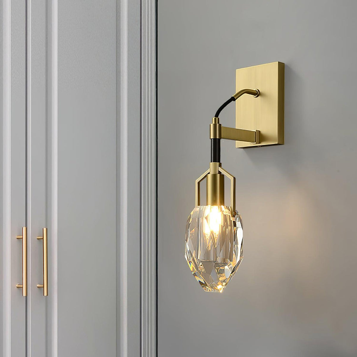 Isera aplique de pared Premium nórdico Art de cristal