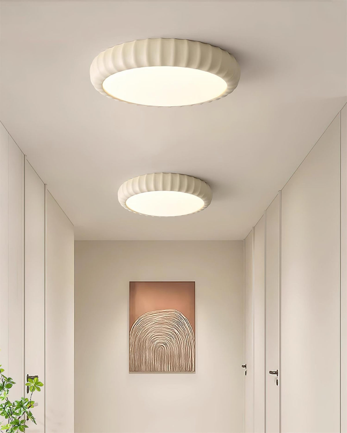 Lámpara de techo moderna minimalista de resina verde con acabado mate