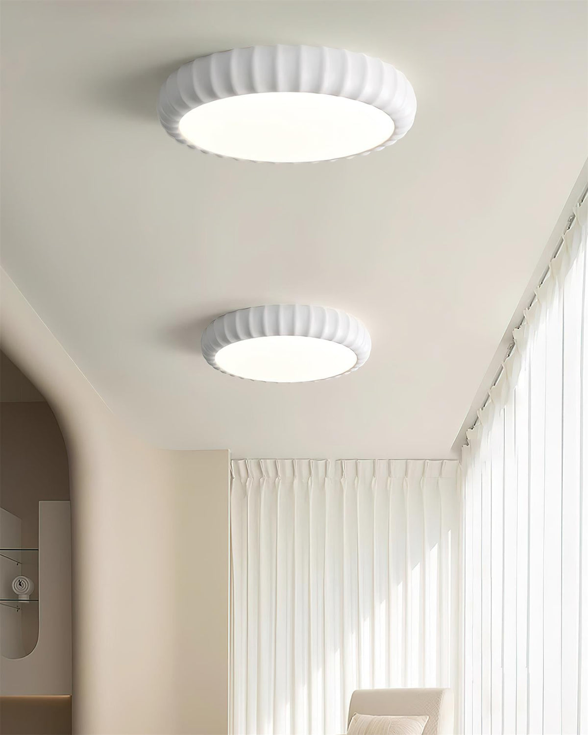 Lámpara de techo moderna minimalista de resina verde con acabado mate