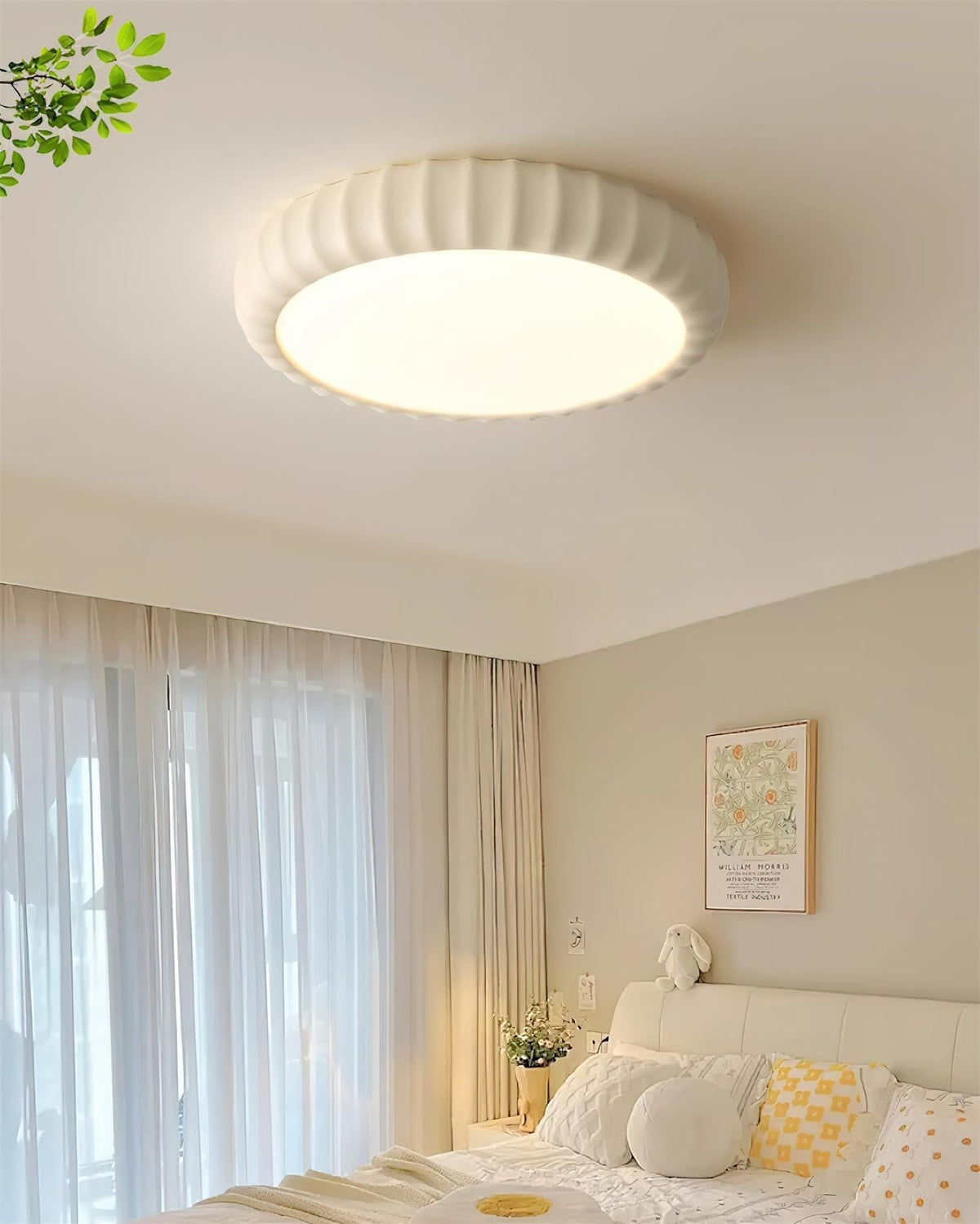 Lámpara de techo moderna minimalista de resina verde con acabado mate