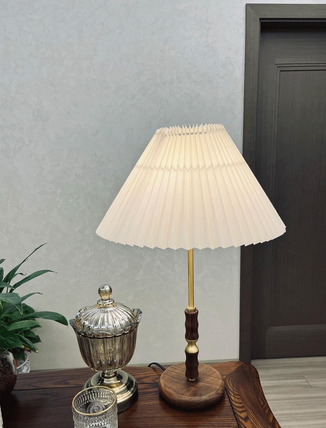 Vovenil lámpara de mesa con pantalla plisada