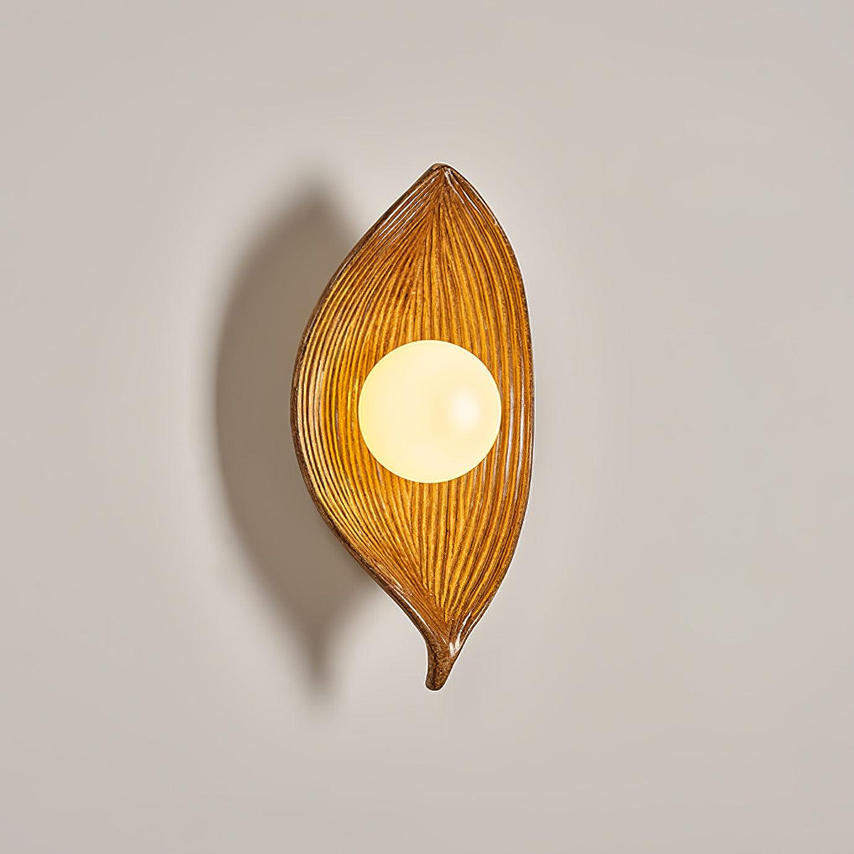Lirixa aplique de pared Leaf Canoe de resina