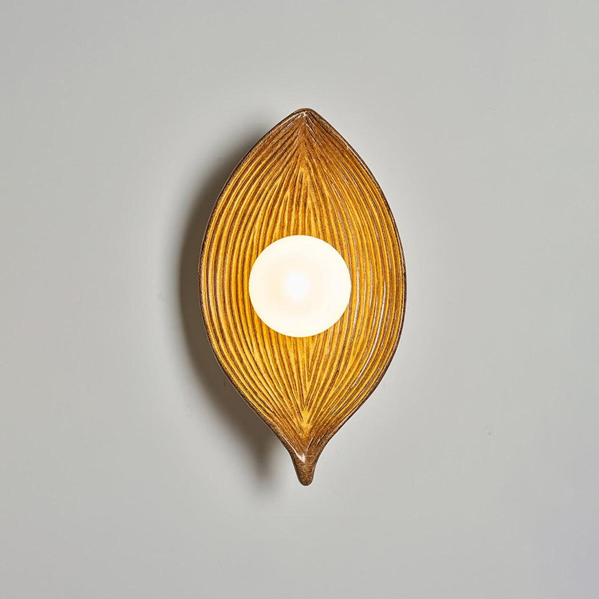 Lirixa aplique de pared Leaf Canoe de resina