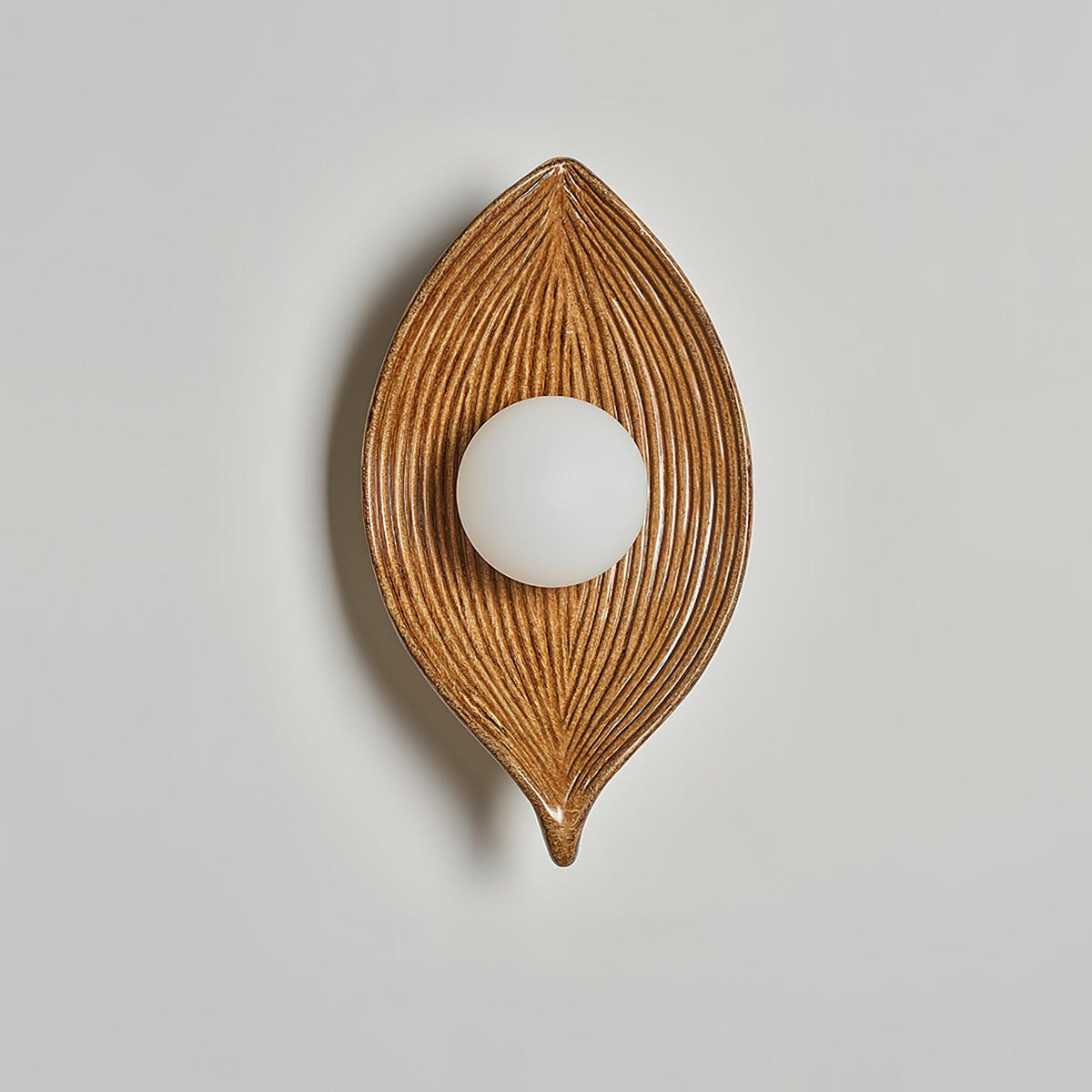 Lirixa aplique de pared Leaf Canoe de resina