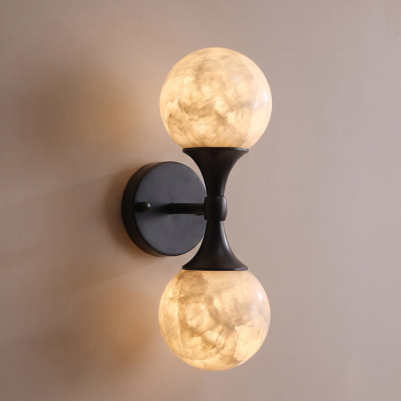 Ulverford Aplique de pared doble de alabastro