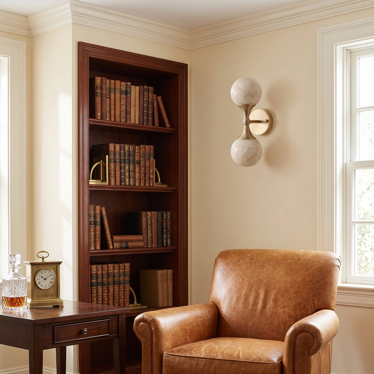 Ulverford Aplique de pared doble de alabastro