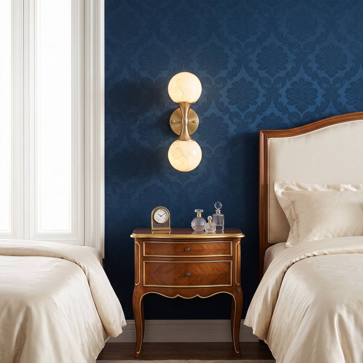 Ulverford Aplique de pared doble de alabastro