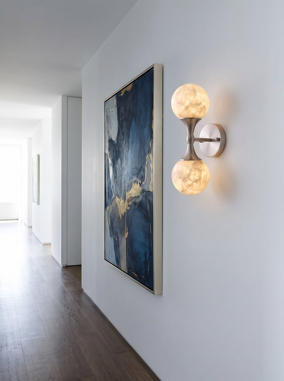 Ulverford Aplique de pared doble de alabastro
