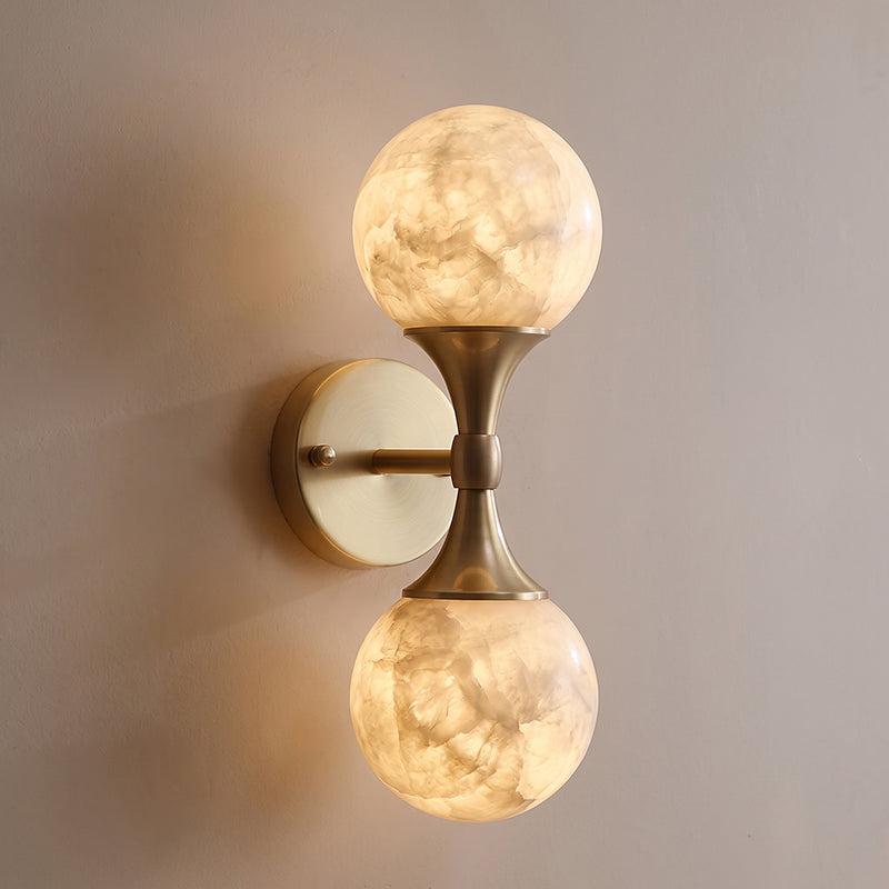 Ulverford Aplique de pared doble de alabastro