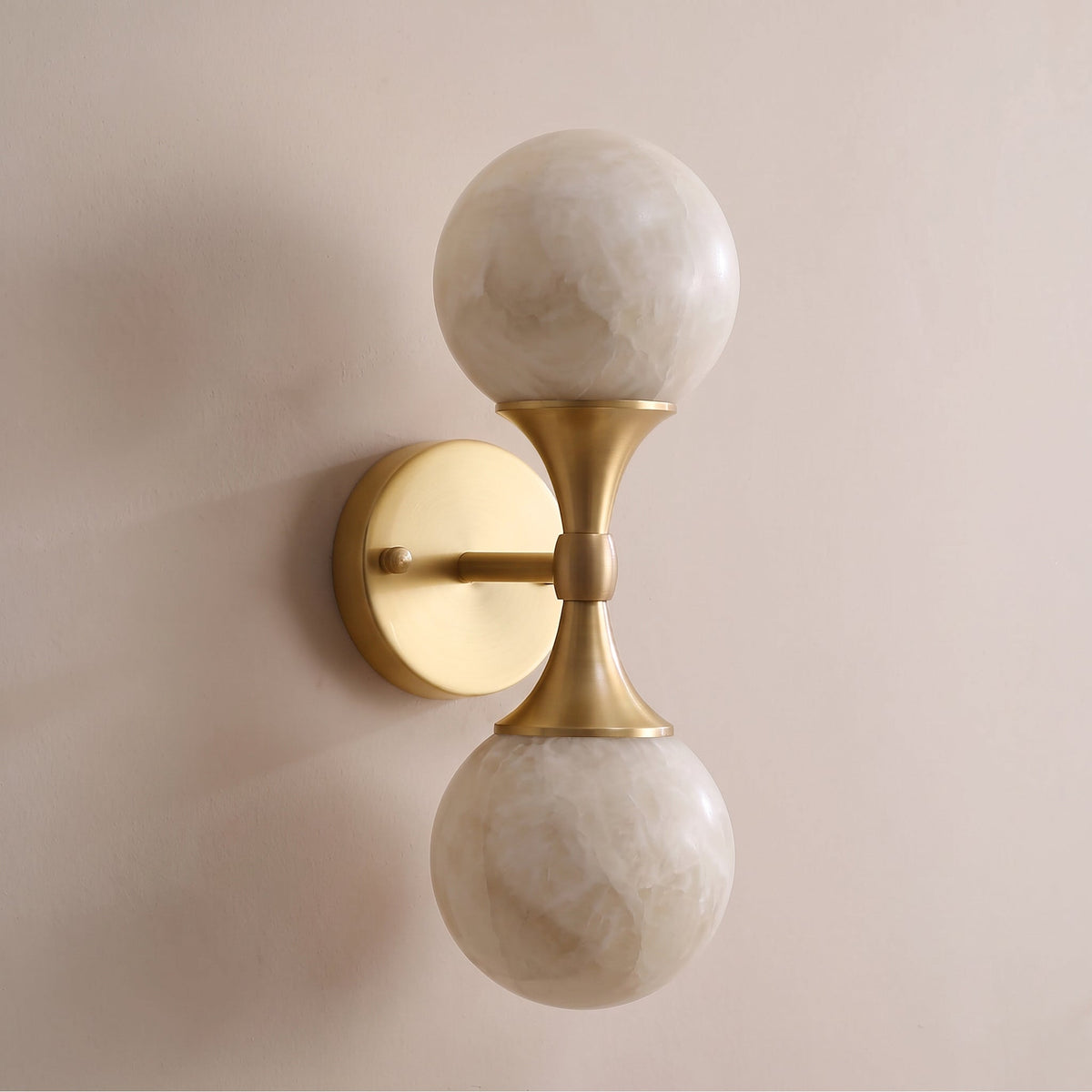 Ulverford Aplique de pared doble de alabastro