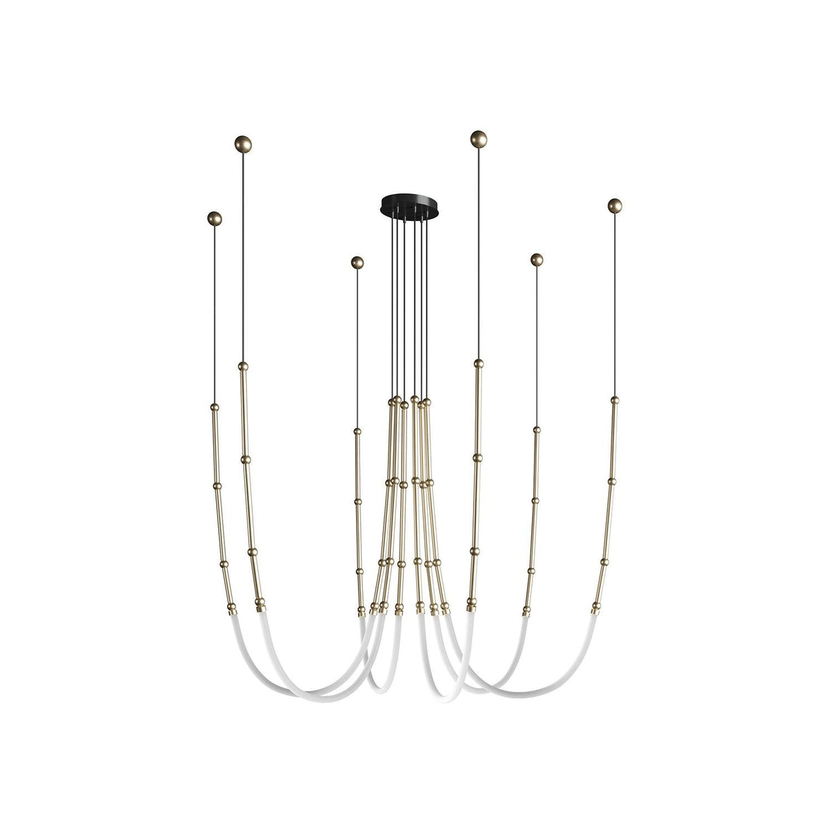 Rio lámpara de araña Leda LED Flexible moderna Escultórica
