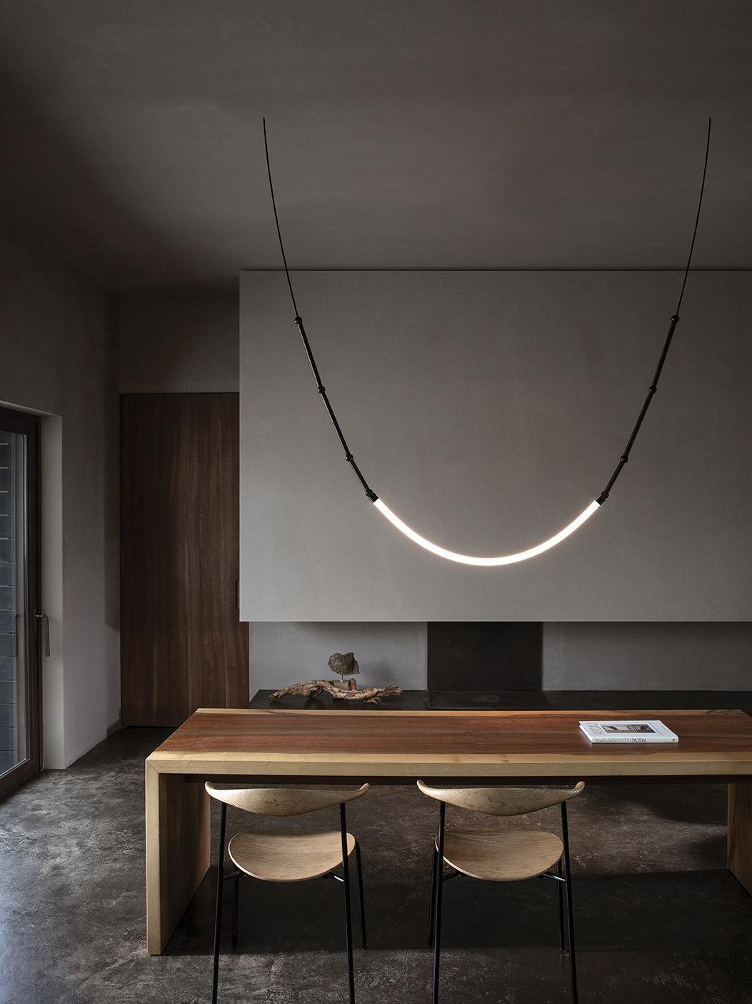 Rio lámpara de araña Leda LED Flexible moderna Escultórica